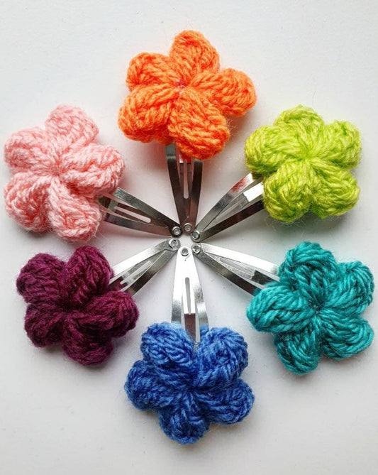 Crochet Flower Hair Clip