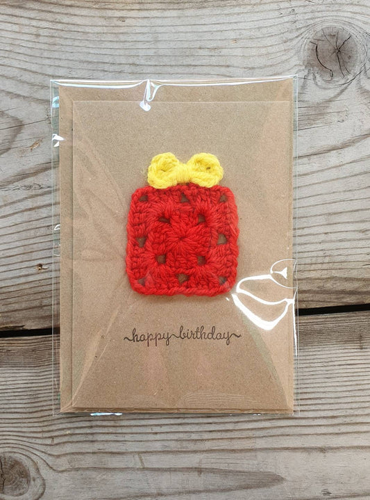 Crochet Happy Birthday Card!