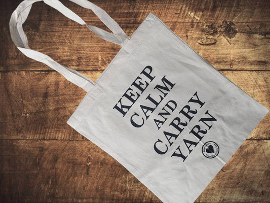 Keep Calm and Carry Yarn Tote Bag